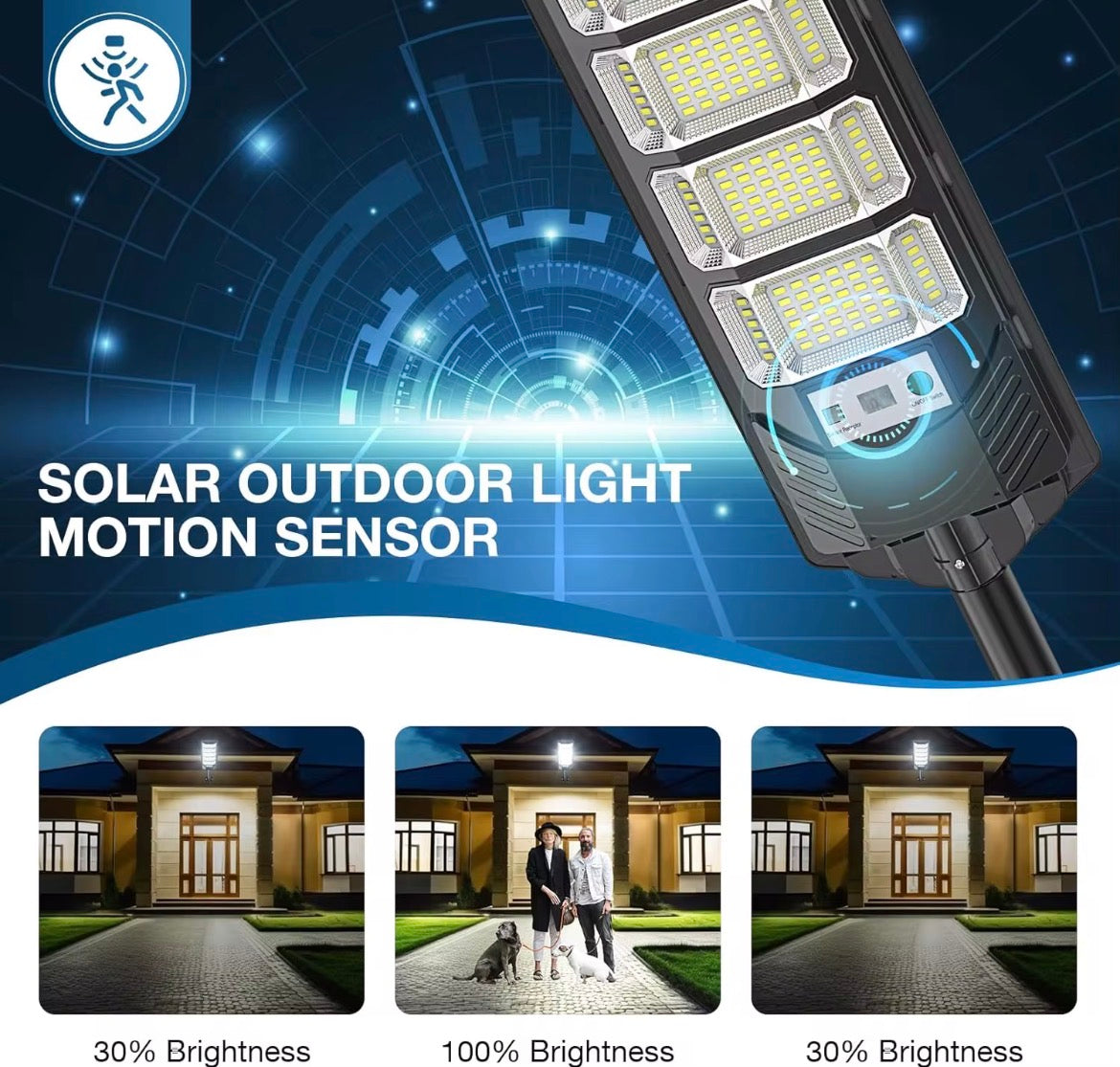 Foco Solar LED 500W - 5,000 lumens