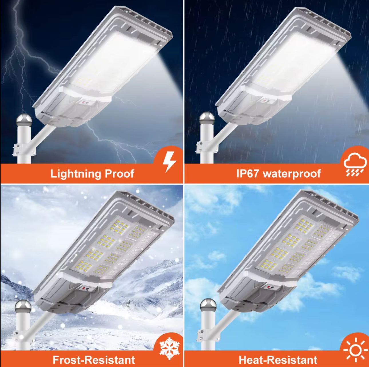 Foco Solar LED 300W – 3,000 lúmenes | Control Remoto + Sensor de Movimiento