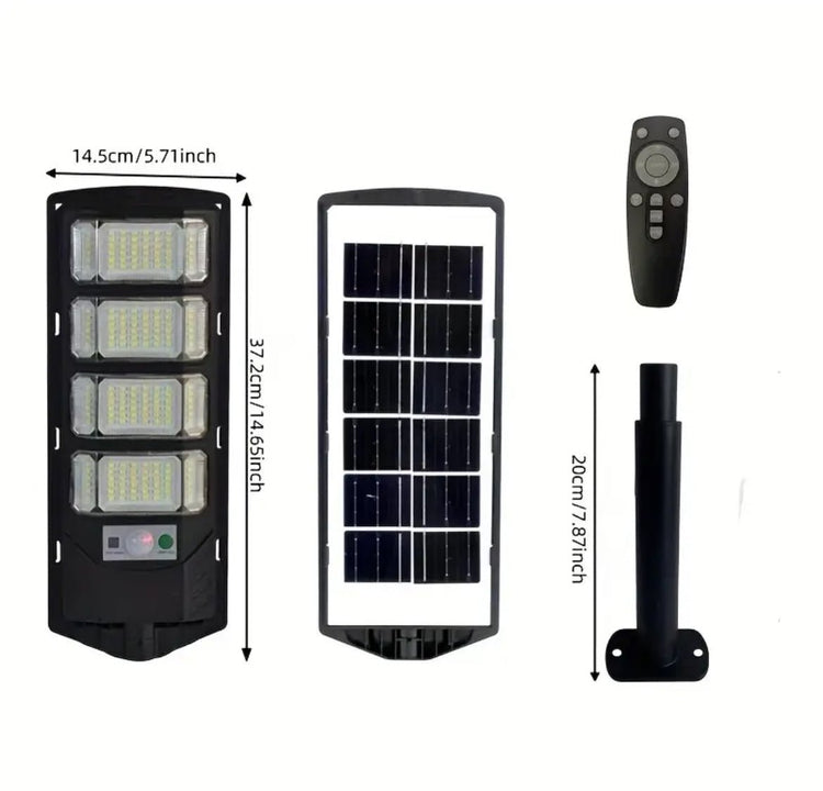 Foco Solar LED 80W con Sensor – lámpara solar exterior resistente al agua | LED Solar Puerto RicoFoco Solar LED 300W con Sensor – lámpara solar potente exterior con control remoto | LED So